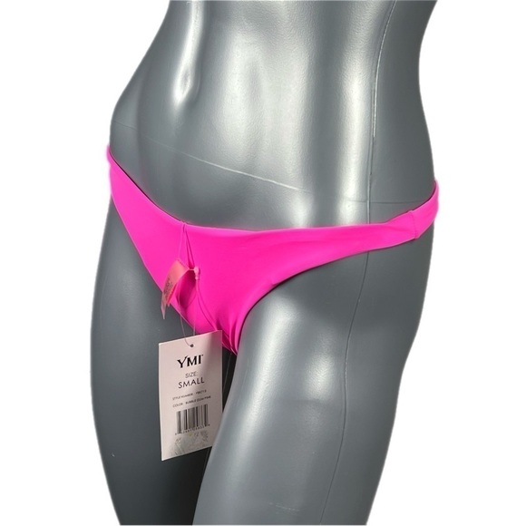 YMI | Bubblegum Pink Thong Swim Bikini Bottoms Brand New - Picture 7 of 11